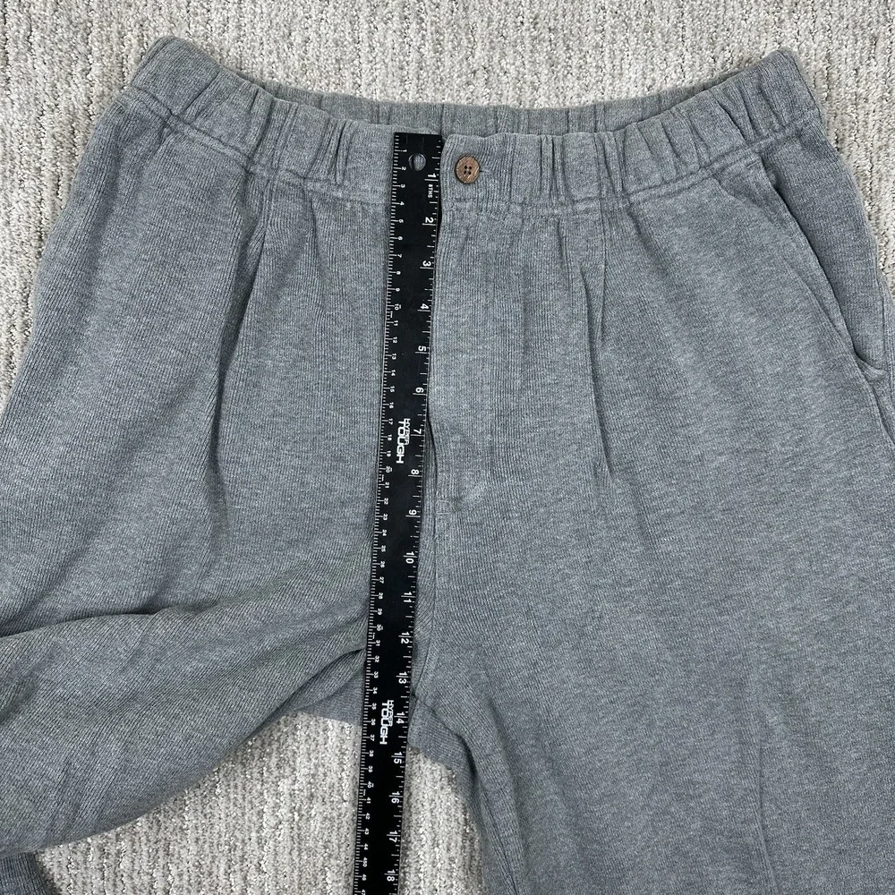 Tommy Bahama Pants Mens L Gray Cotton Sweatpants Baggy Wide Leg Elastic‎ Waist